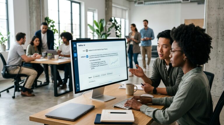 واجهة سلاك بوت بالذكاء الاصطناعي يعمل في بيئة عمل رقمية